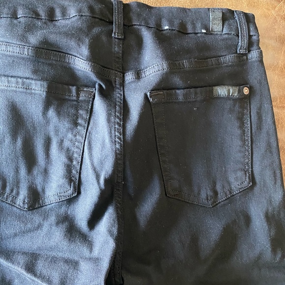 NWOT 7 for all mankind black denim sequin stripe - Picture 4 of 4